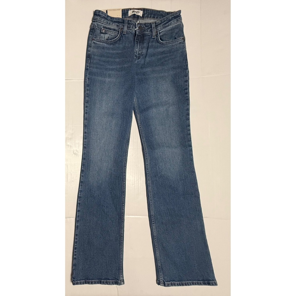 Wrangler Retro Mae Mid Rise Bootcut Jeans Womens 27x34 Blue Denim 112356582 NEW